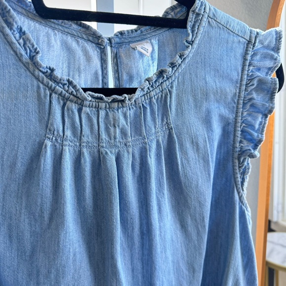 Old Navy denim sleeveless tank. Size Large - Picture 2 of 8